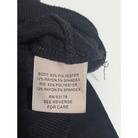 Philosophy Black Cozy Christmas Sweatshirt w/ Sequined Wine Glass with Santa Hat - Picture 6 of 7